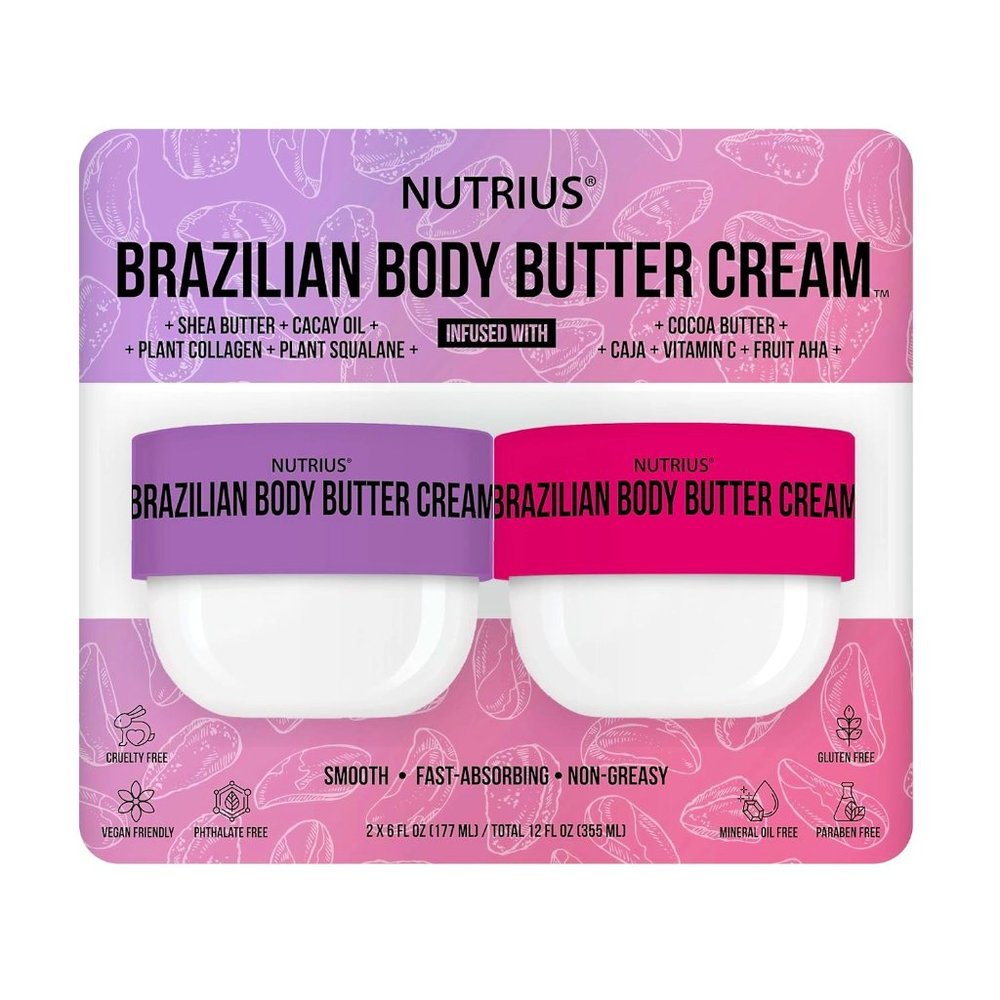 Brazilian Body Butter Cream Berry & Botanical Bliss Twin